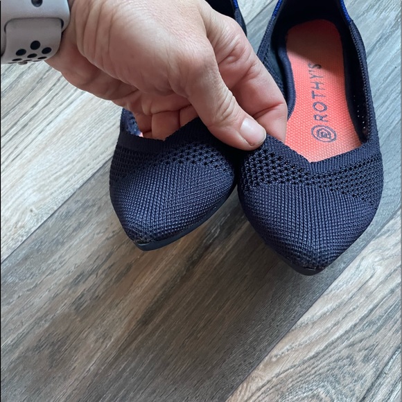 Navy Rothy’s pointy toe flats - Picture 4 of 6